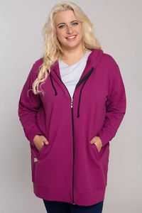 Sportiska stila jaka ar kapuci - lielie izmēri sievietēm