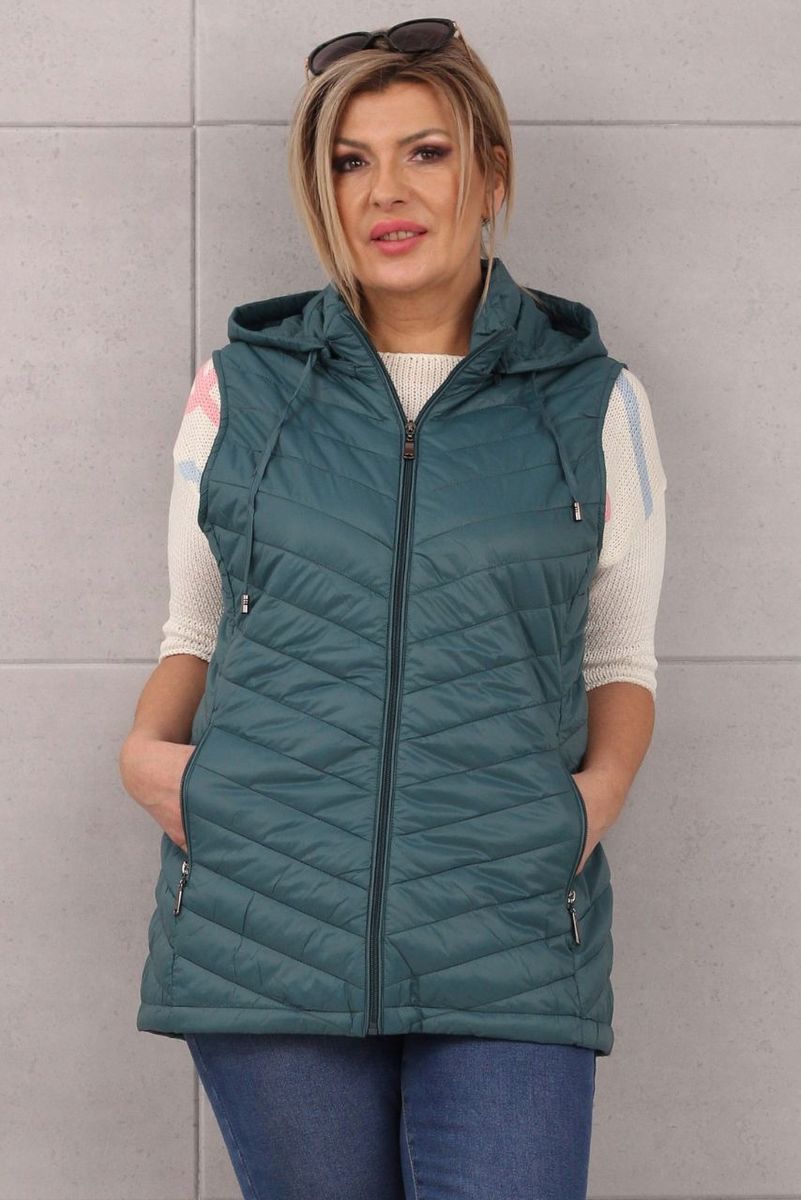 Jūraszaļa veste, lielie izmēri i-veikalā jandase.lv