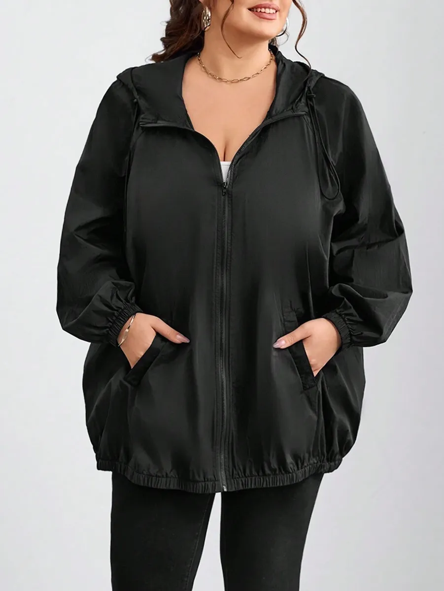 Melna liela izmēra ūdensnecaurlaidīga virsjaka, lielie izmēri i-veikalā jandase.lv