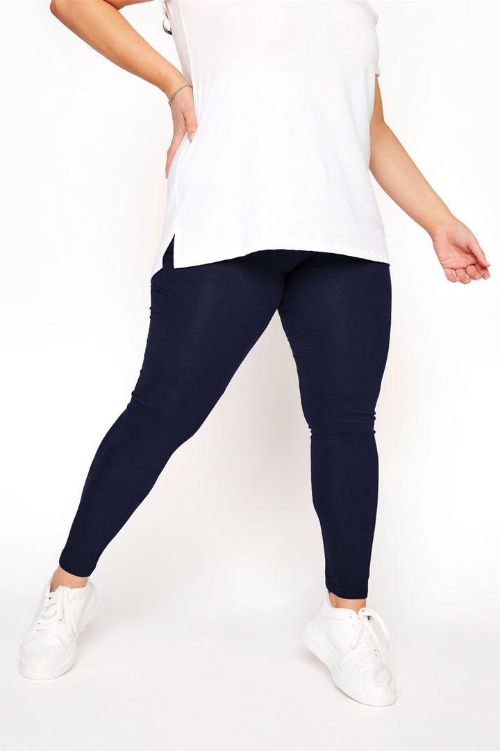 Tumši zili kokvilnas legingi, lielie izmēri i-veikalā jandase.lv