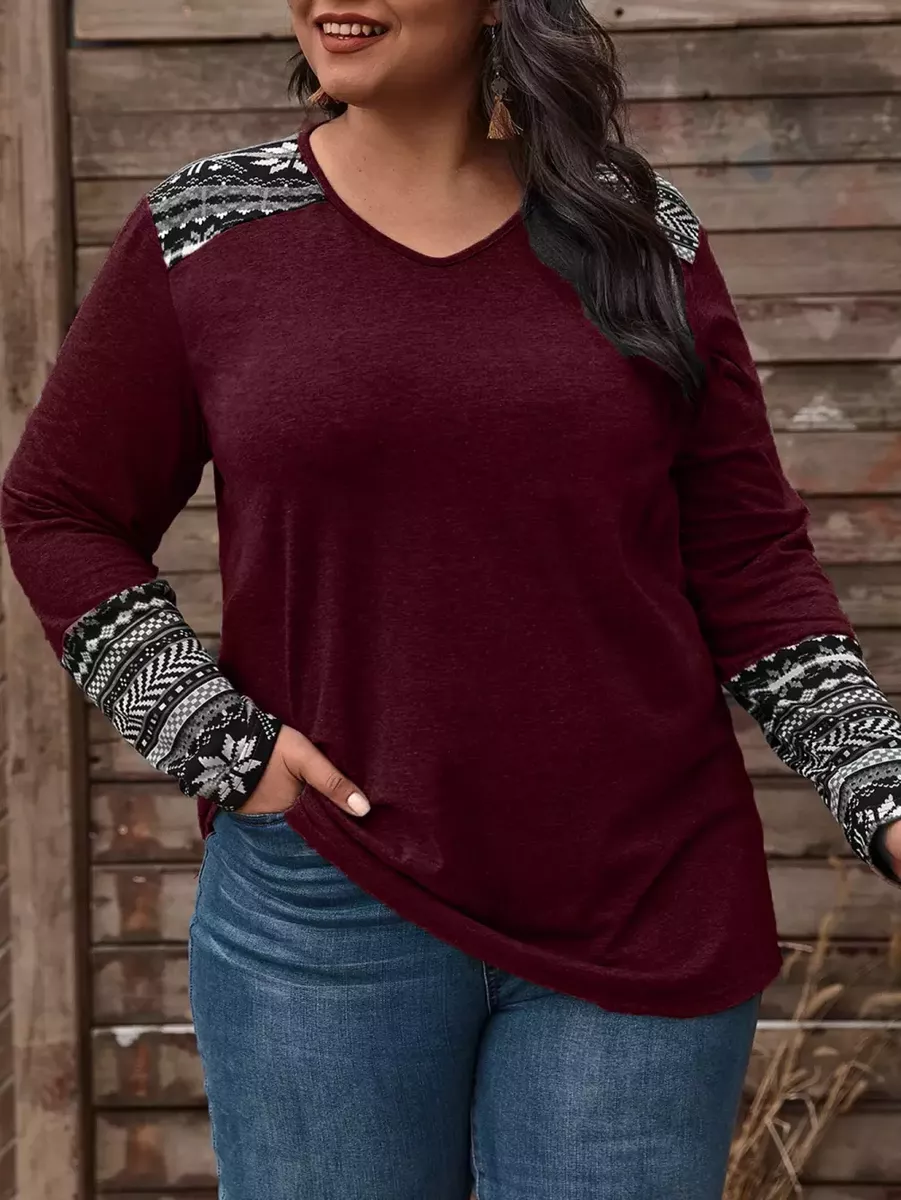 Sarkanbrūns tops ar garām piedurknēm, lielie izmēri i-veikalā jandase.lv