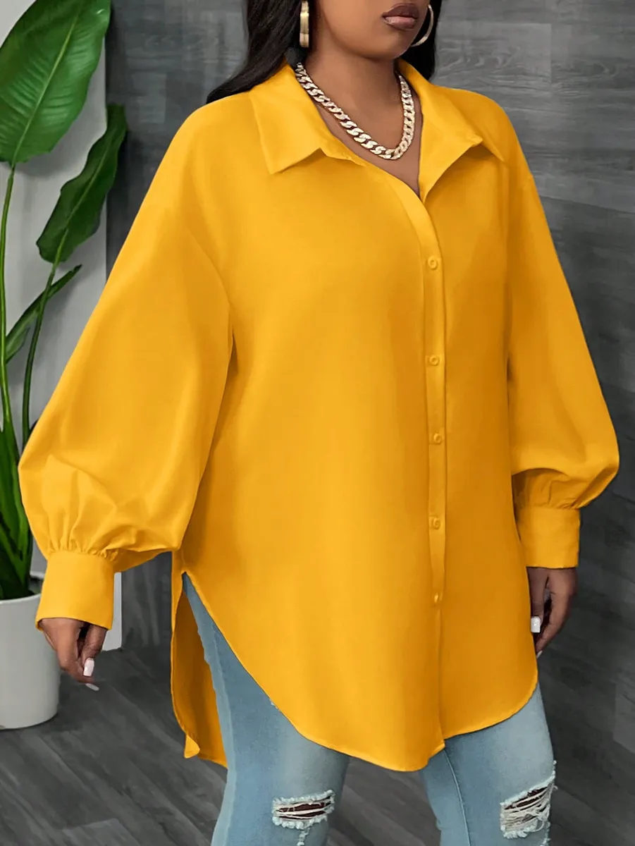 Koši dzeltena blūze, lielie izmēri i-veikalā jandase.lv