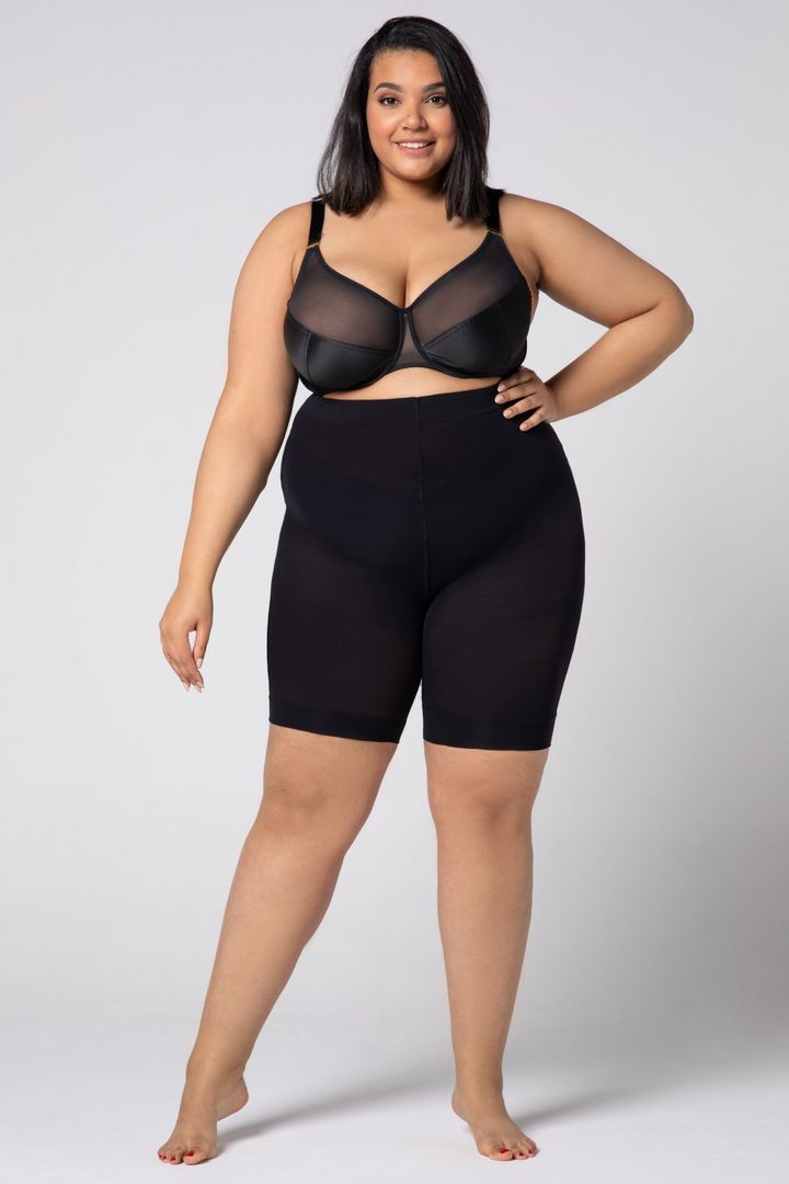 NAV PIEEJAMS | Недоступен | Out Of Stock Melni augsta vidukļa anti berzes šorti 70 DEN, lielie izmēri i-veikalā jandase.lv