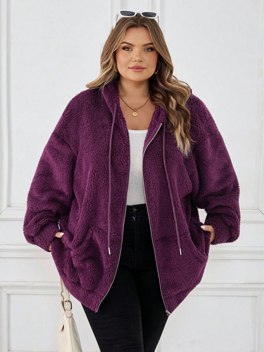 Silta un mīksta jaka ar kapuci, lielie izmēri i-veikalā jandase.lv