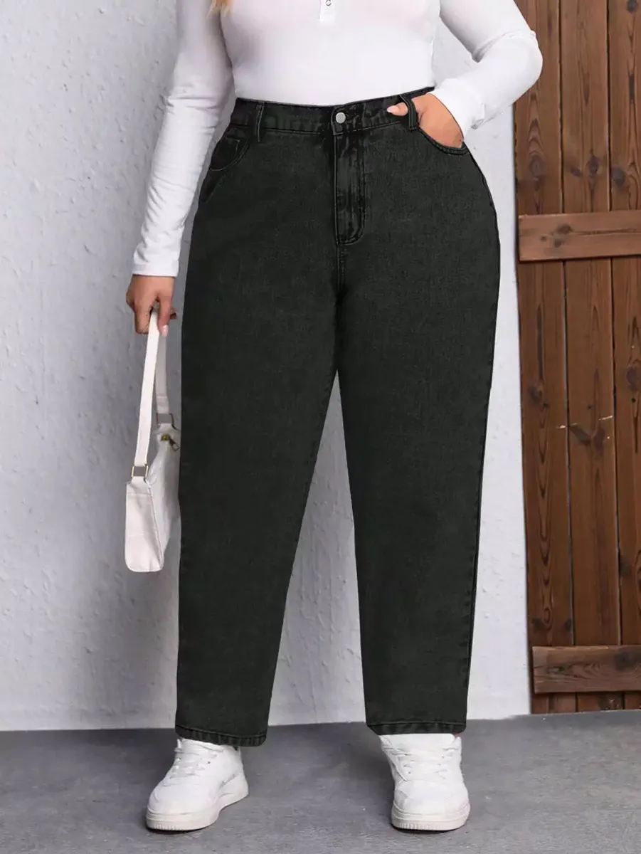 Melni sieviešu džinsi, lielie izmēri i-veikalā jandase.lv