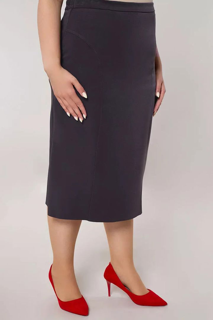 Klasiski pelēki svārki, lielie izmēri i-veikalā jandase.lv