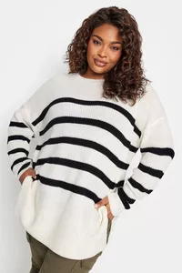 Svītrains džemperis - lielie izmēri sievietēm