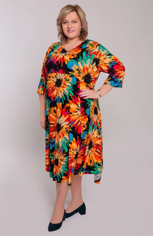 Koša kleita pavasarim, lielie izmēri i-veikalā jandase.lv