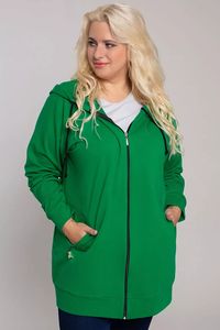 Zaļa, sportiska stila jaka - lielie izmēri sievietēm