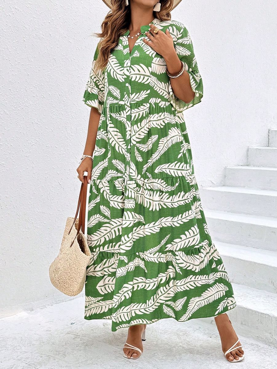 Garā kleita ar volāniem, lielie izmēri i-veikalā jandase.lv