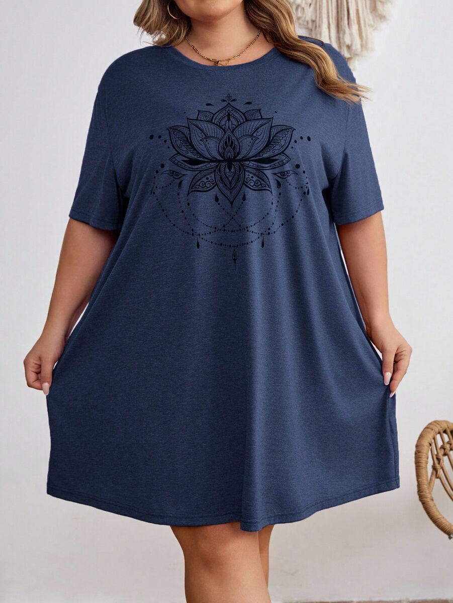 Lieliska tunika ar dekoru, lielie izmēri i-veikalā jandase.lv