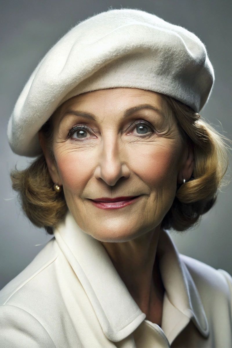 Balta vilnas berete sievietēm, lielie izmēri i-veikalā jandase.lv