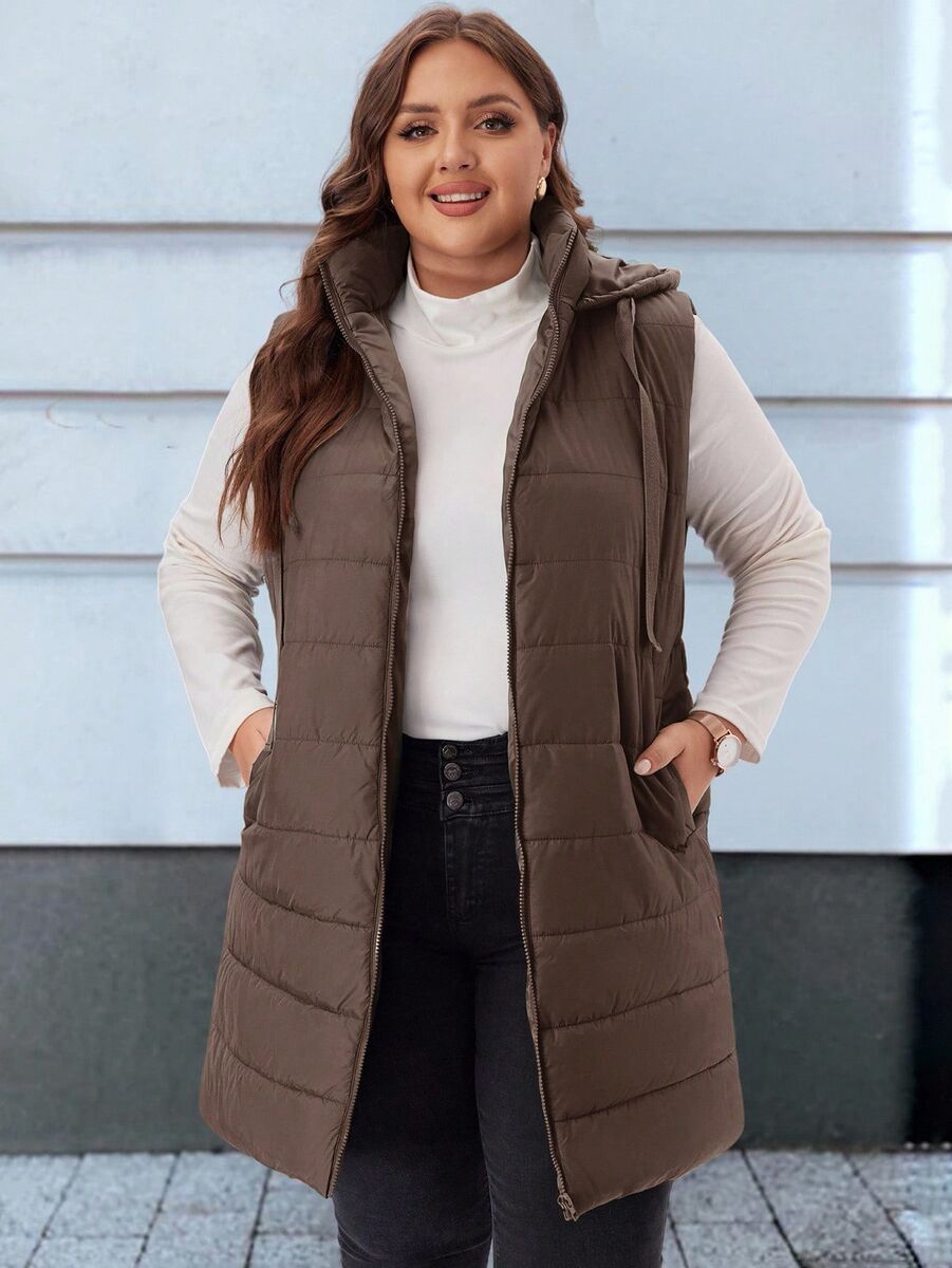 Brūna sieviešu veste, lielie izmēri i-veikalā jandase.lv