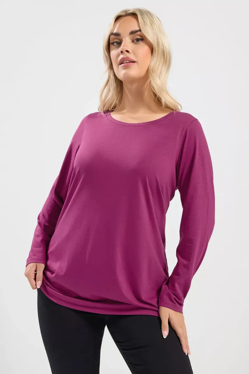 Tumši rozā liela izmēra tops sievietēm, lielie izmēri i-veikalā jandase.lv