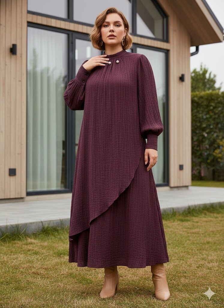 Vienkrāsaina svētku garā kleita, lielie izmēri i-veikalā jandase.lv