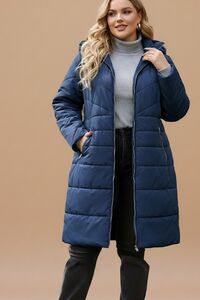 Zila virsjaka ar nelielu siltinājumu - lielie izmēri sievietēm