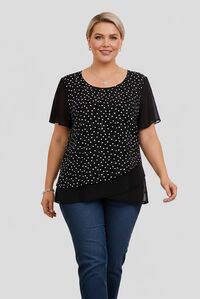 Melna tunika ar baltiem p... M-79824666 sievietēm