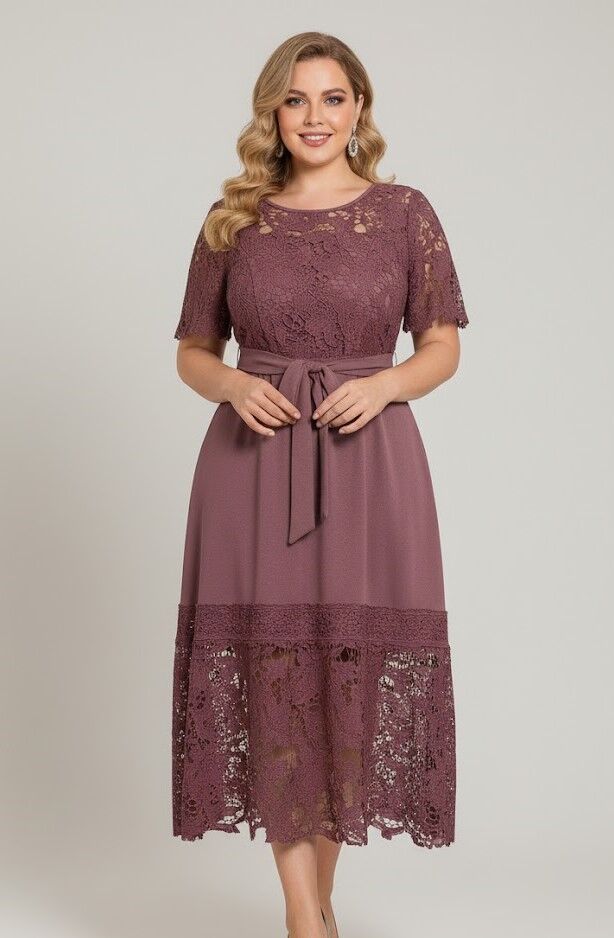 Svētku kleita ar mežģīnēm, lielie izmēri i-veikalā jandase.lv