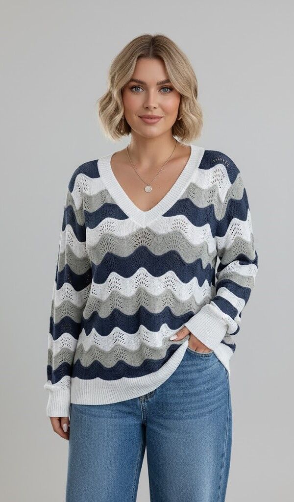 Krāsains džemperis pavasarim, lielie izmēri i-veikalā jandase.lv