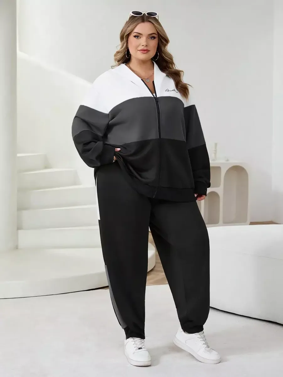 Melnbalts brīvā laika kostīms, lielie izmēri i-veikalā jandase.lv