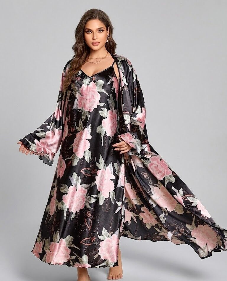 Komplekts (halāts + naktskrekls), lielie izmēri i-veikalā jandase.lv