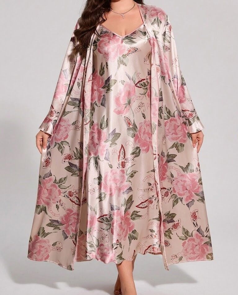 Komplekts (halāts + naktskrekls), lielie izmēri i-veikalā jandase.lv