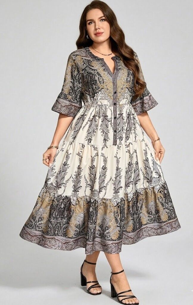 Kleita ar nelieliem volāniem, lielie izmēri i-veikalā jandase.lv