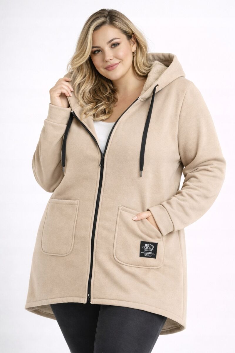 Mīksta un silta jaka pavasarim, lielie izmēri i-veikalā jandase.lv