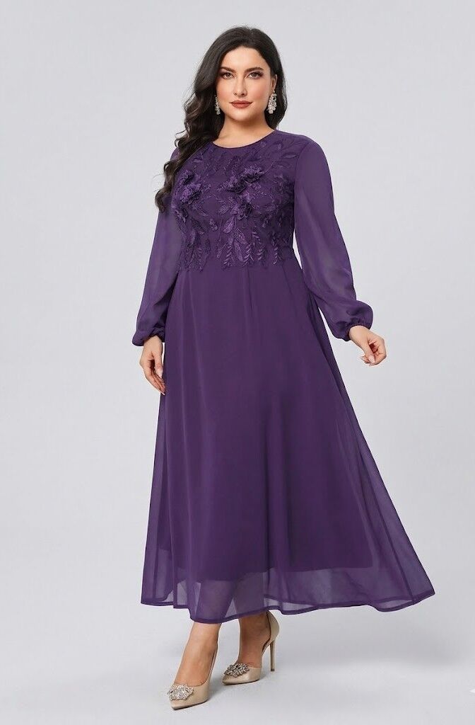 Svētku kleita ar izšuvumu, lielie izmēri i-veikalā jandase.lv