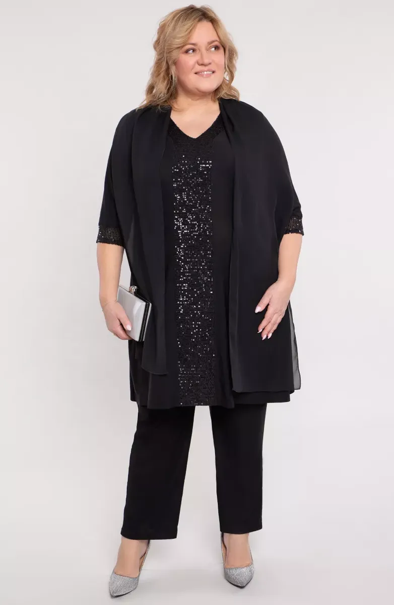 Melns komplekts ar fliteriem, lielie izmēri i-veikalā jandase.lv