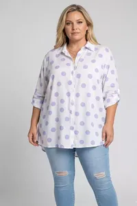 Sieviešu Sieviešu kokvilnas blūze ar aplīšiem 18498292923-ALG