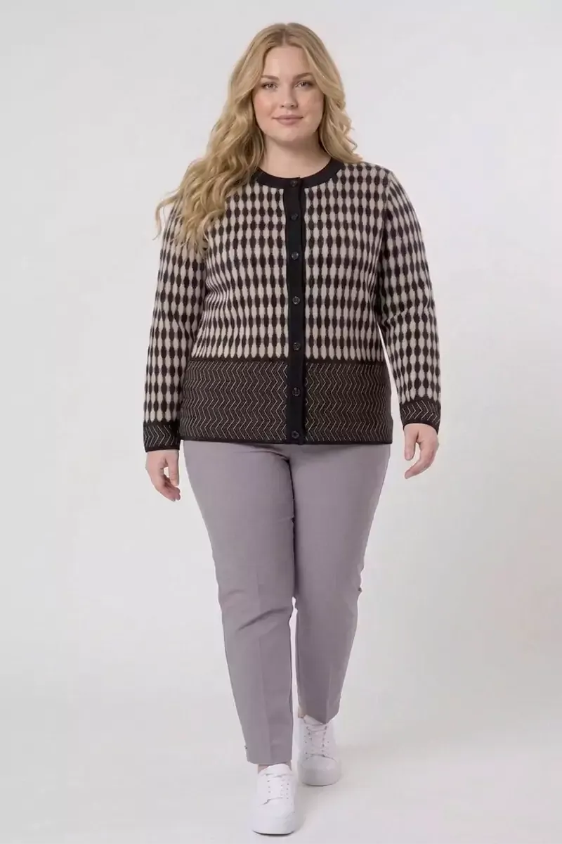 Pelēkas sieviešu kokvilnas bikses, lielie izmēri i-veikalā jandase.lv