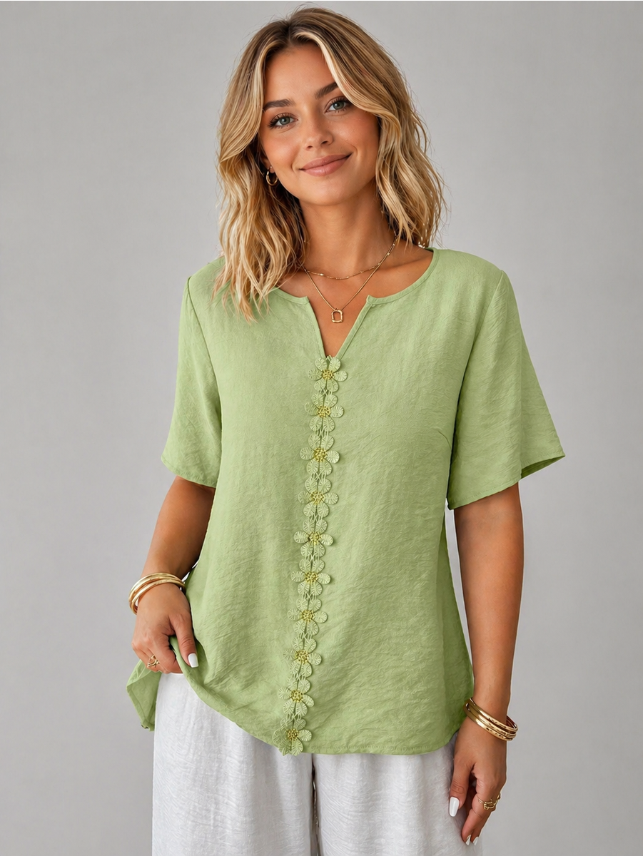 Tunika ar puķītēm, lielie izmēri i-veikalā jandase.lv