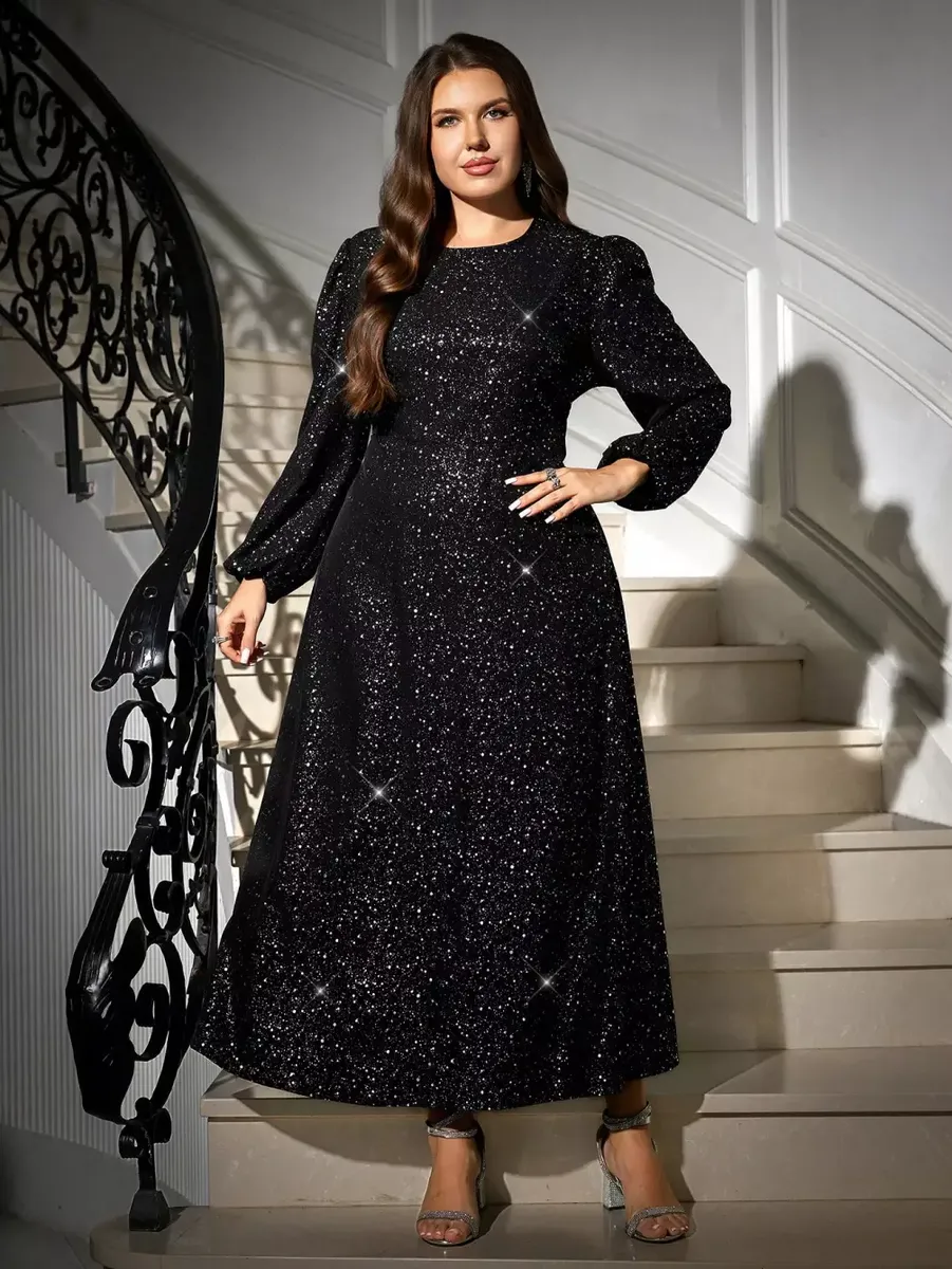 Melna kleita svētkiem, lielie izmēri i-veikalā jandase.lv