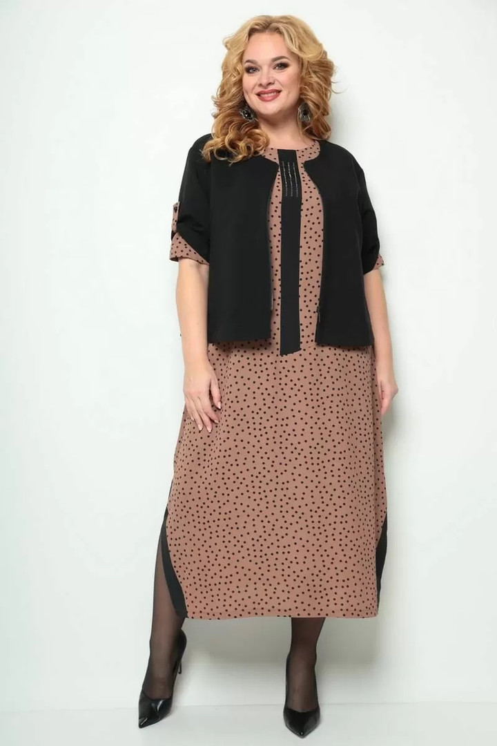 Punktaina kleita ar jaciņu, lielie izmēri i-veikalā jandase.lv