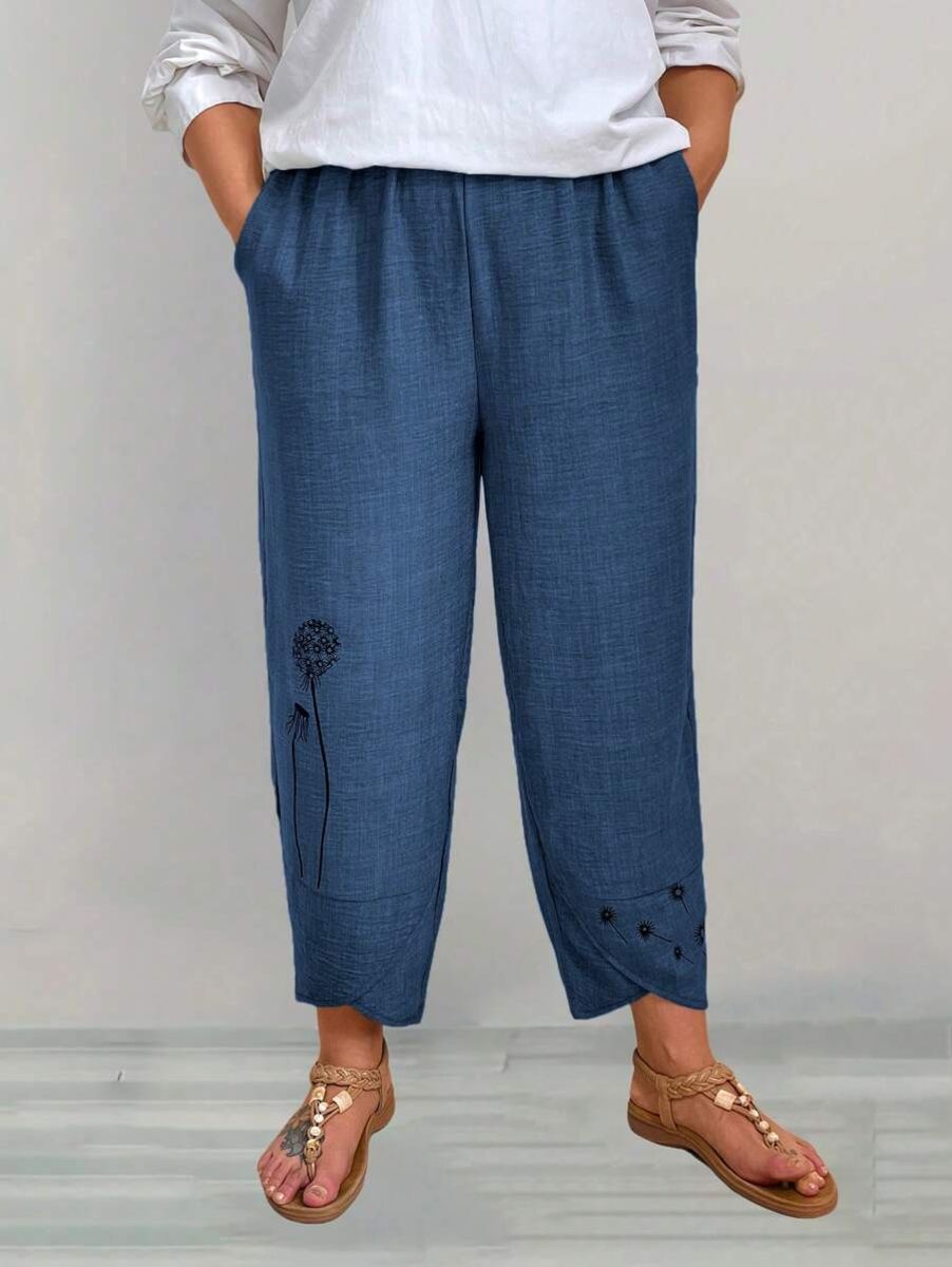 Zilas bikses vasarai (DZXX), lielie izmēri i-veikalā jandase.lv