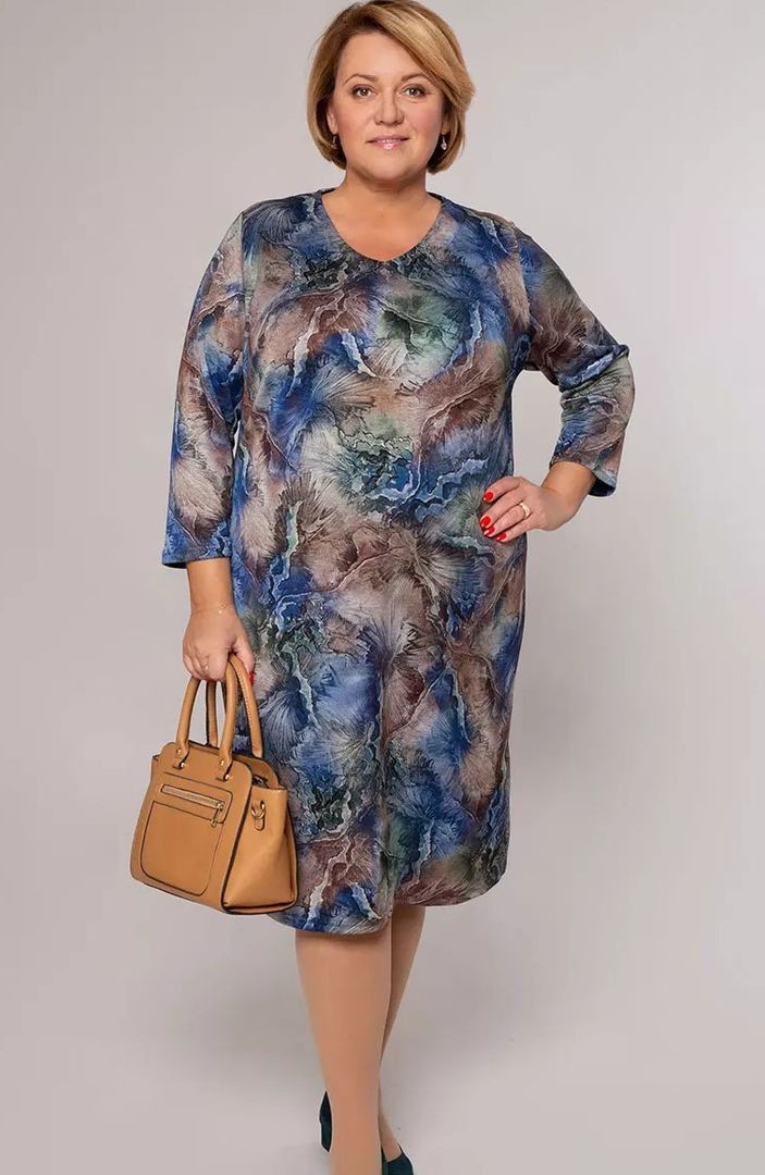 Kleita ar ziediem pasteļtoņos, lielie izmēri i-veikalā jandase.lv