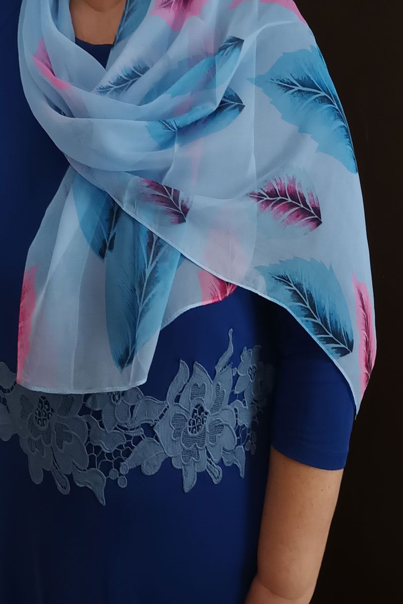 Debeszila sieviešu šifona šallīte, lielie izmēri i-veikalā jandase.lv