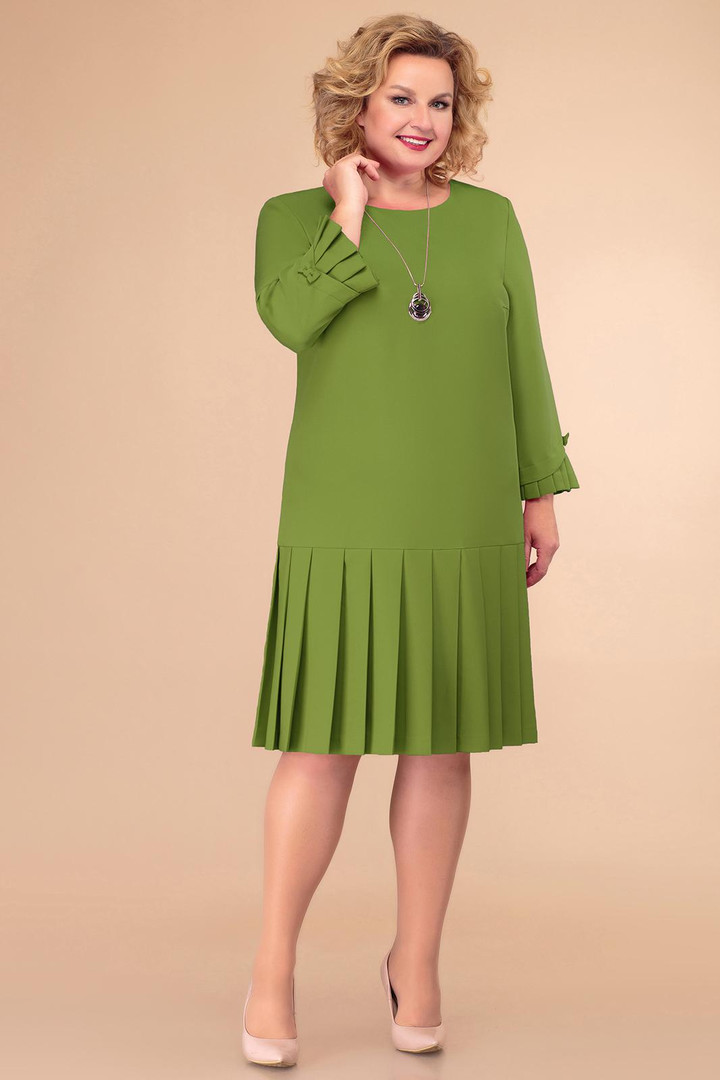 Salātzaļa kleita, lielie izmēri i-veikalā jandase.lv