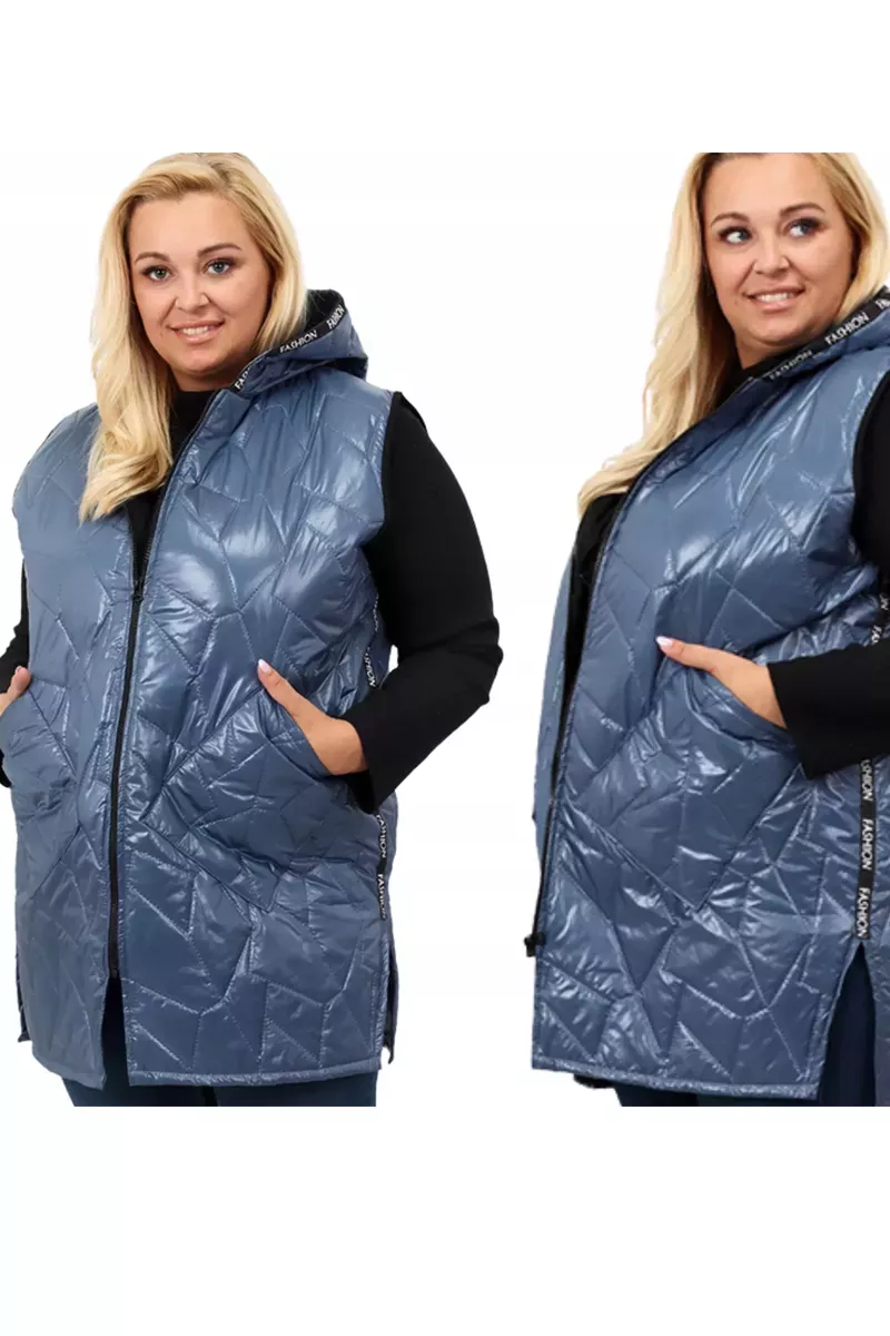 Zila sieviešu veste, lielie izmēri i-veikalā jandase.lv