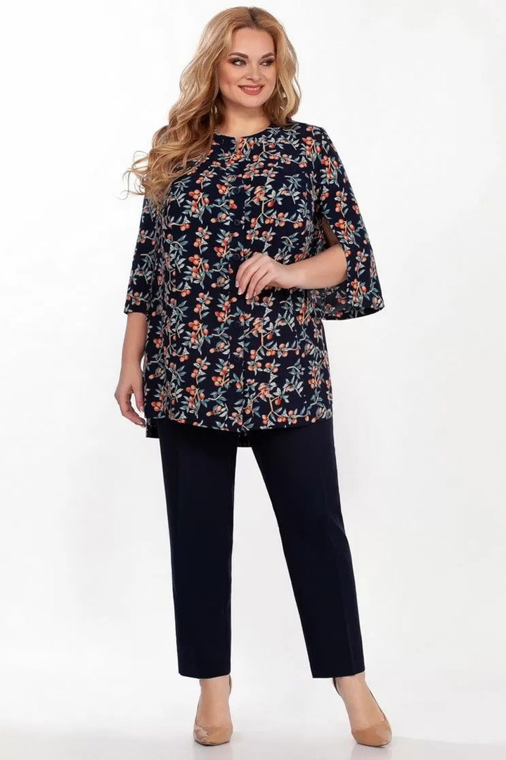 Bikškostīms ar krāsainu tuniku, lielie izmēri i-veikalā jandase.lv