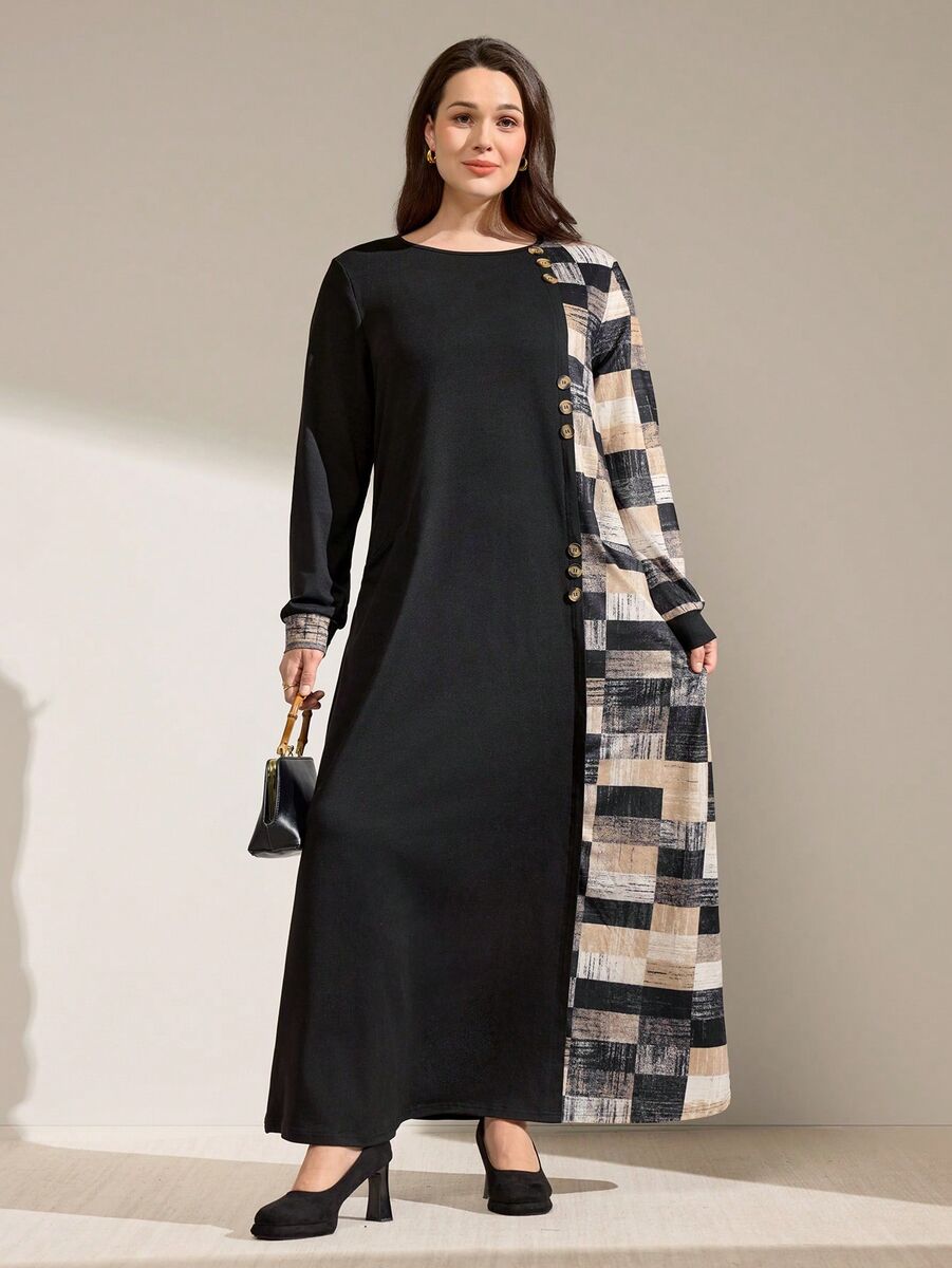 Garā kleita ar kabatu, lielie izmēri i-veikalā jandase.lv