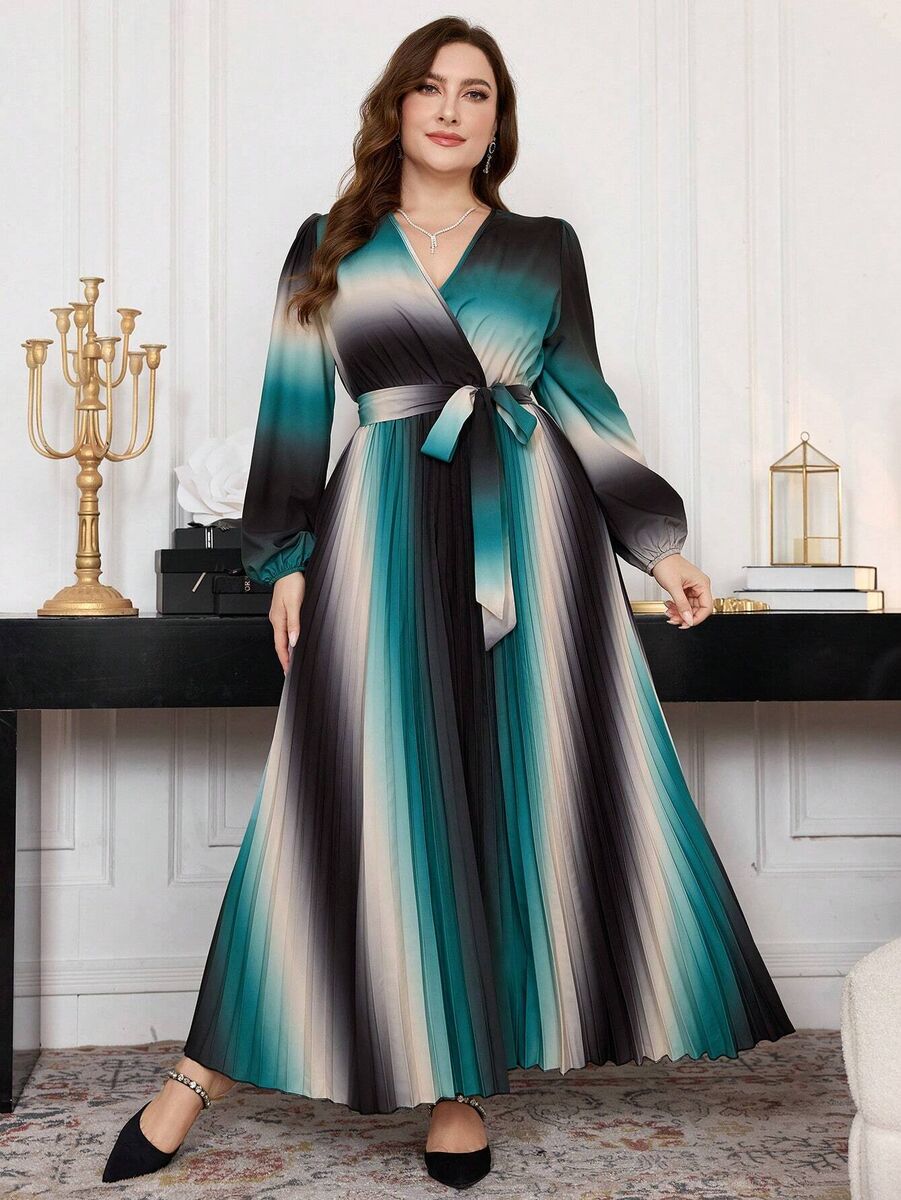 Svētku kleita ar jostiņu, lielie izmēri i-veikalā jandase.lv