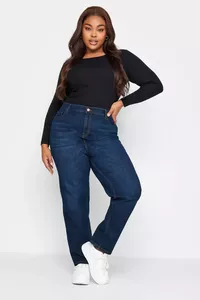 Zilas sieviešu džinsa bikses - lielie izmēri sievietēm