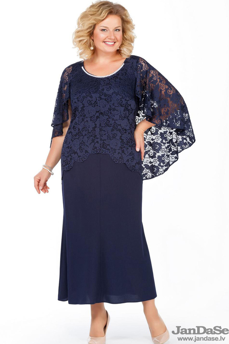 Kleita ar mežģīņu apmetnīti, lielie izmēri i-veikalā jandase.lv