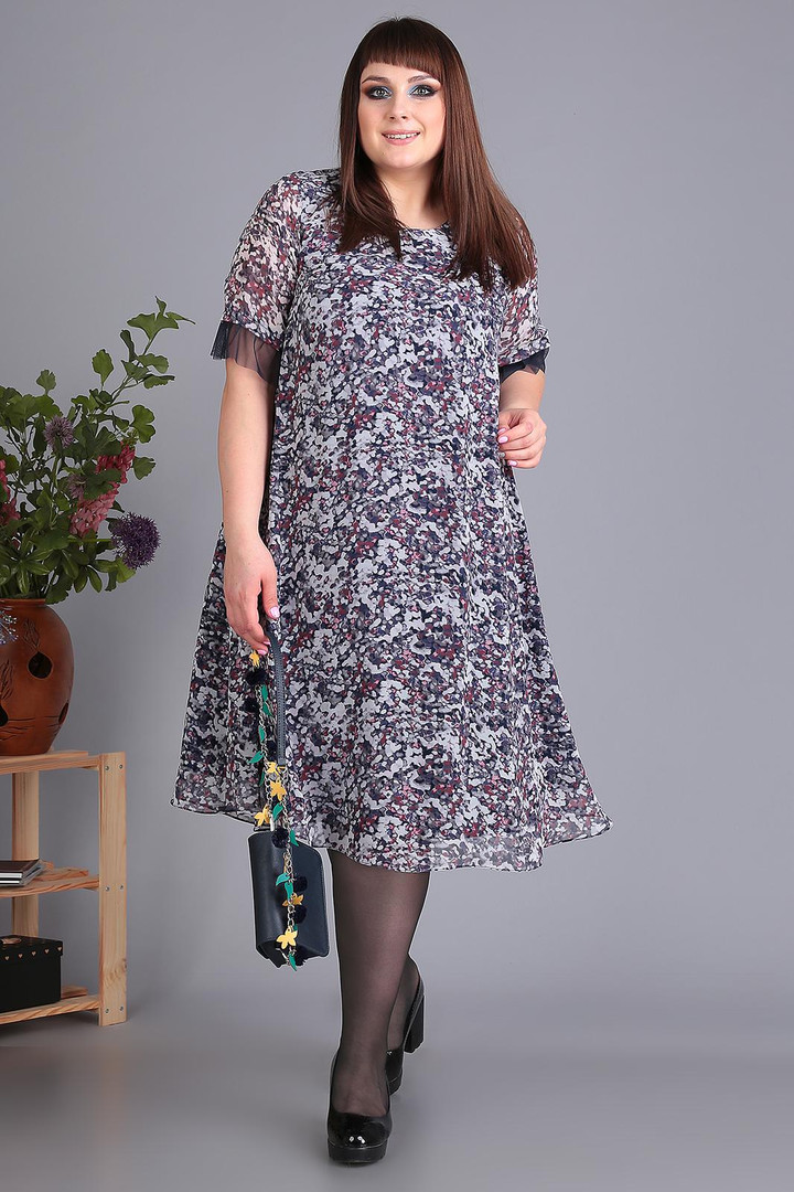 Pelēka un bordo mistrojuma kleita, lielie izmēri i-veikalā jandase.lv