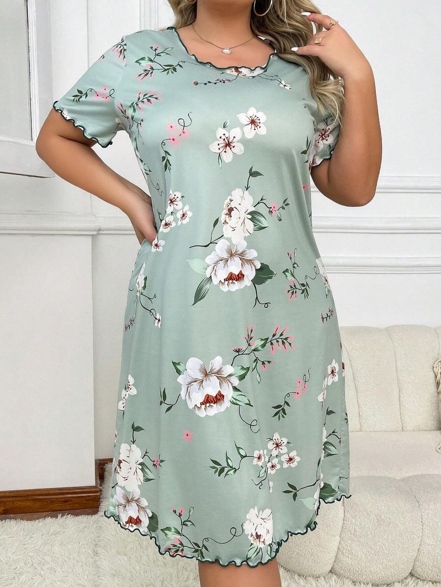 Piparmētru zaļš naktskrekls, lielie izmēri i-veikalā jandase.lv