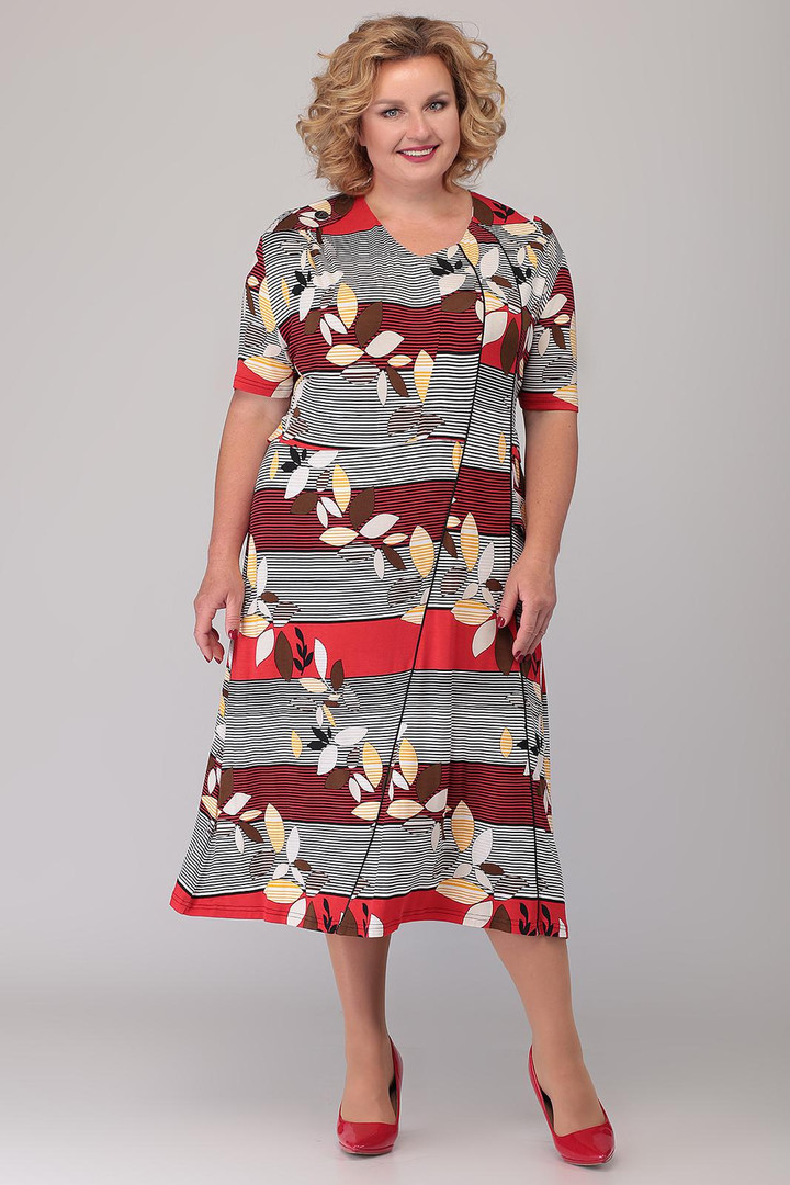 Brīva silueta krāsaina kleita (DZXX), lielie izmēri i-veikalā jandase.lv