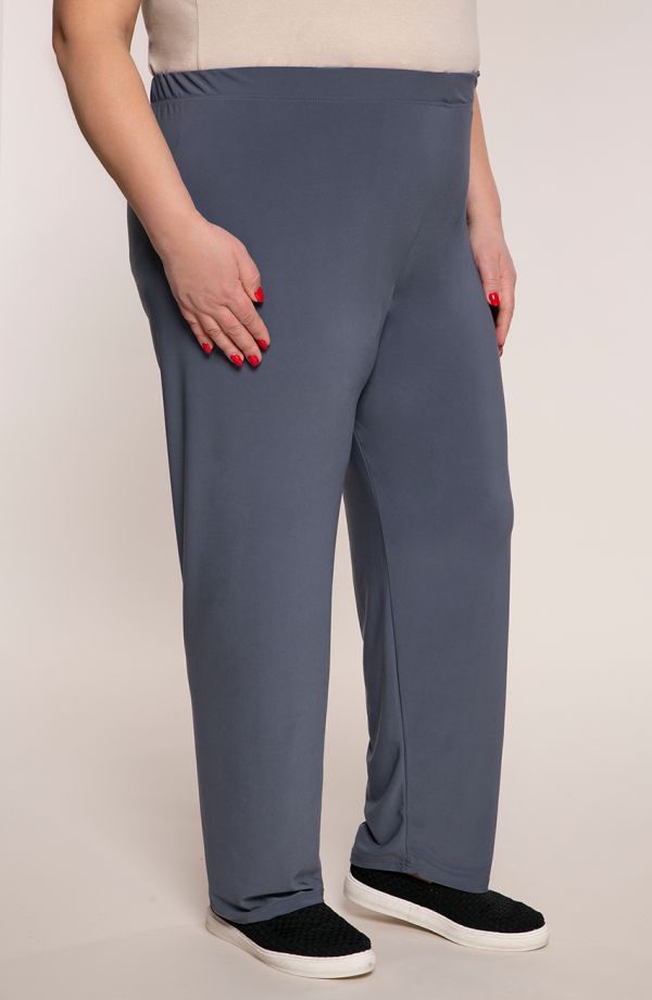 Pelēkas sieviešu bikses, lielie izmēri i-veikalā jandase.lv