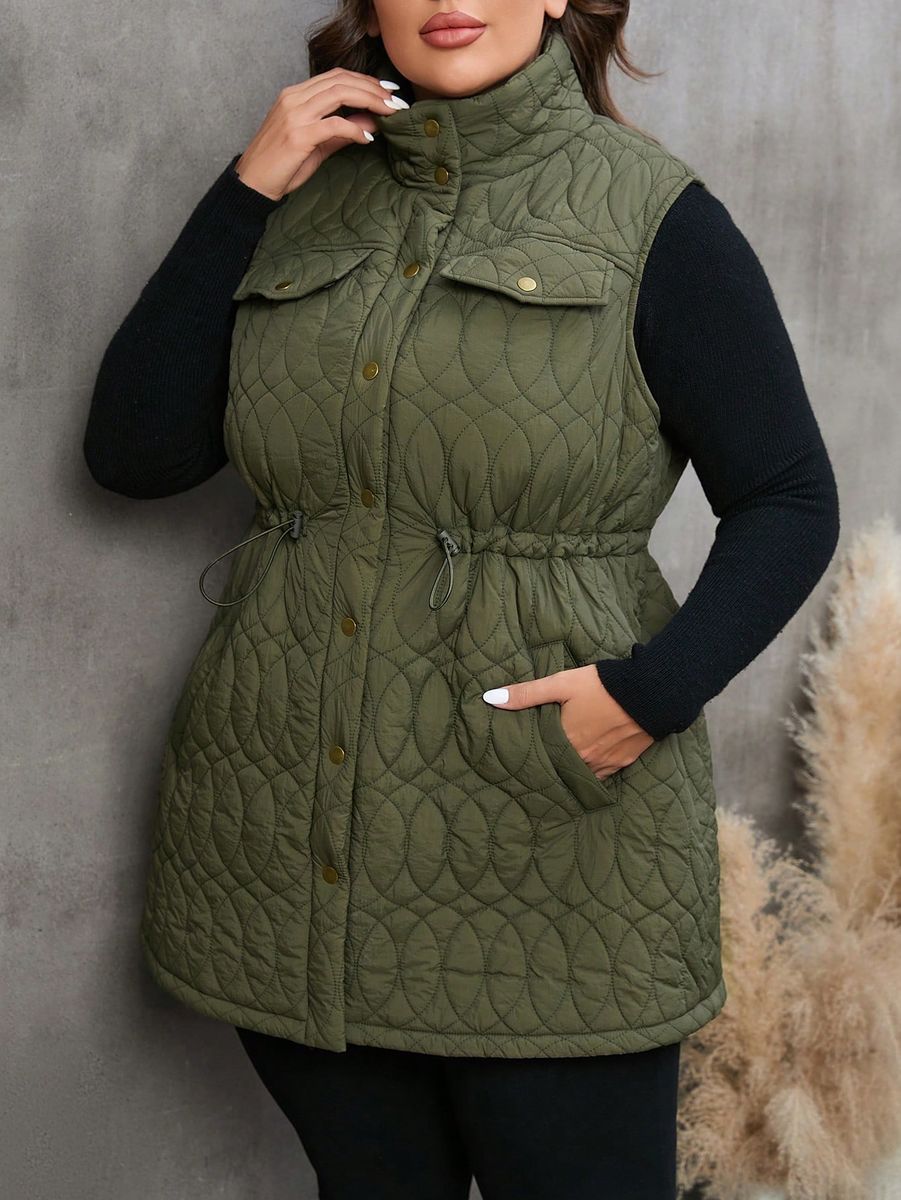 Tumši zaļa sieviešu veste, lielie izmēri i-veikalā jandase.lv